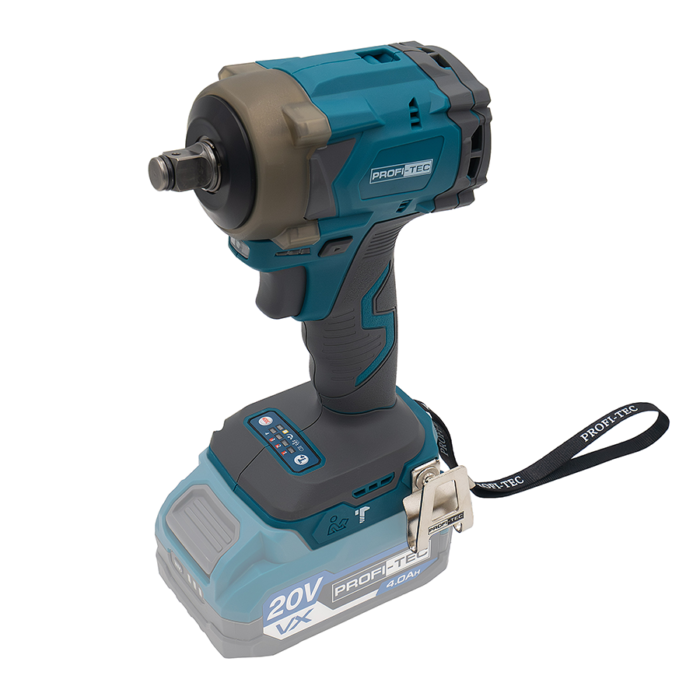 Гайковерт акумуляторний Profi-Tec PPTW4520 20 В безщітковий двигун 400 Нм хвостовик 1/2" (007131) - фото 2