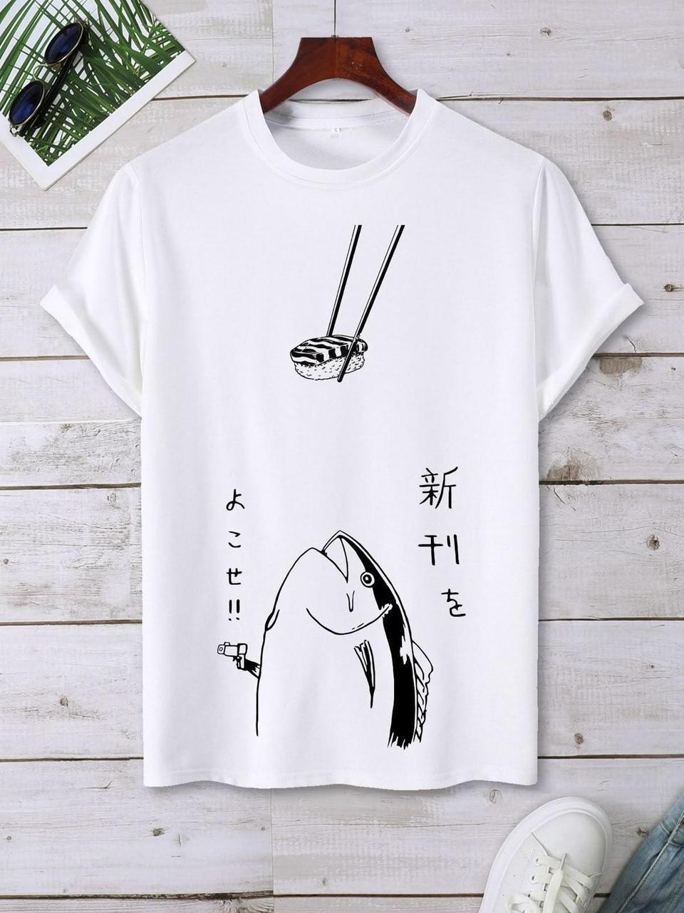 Футболка мужская с принтом Pin-000-659 повседневная M Белый (2634326129) Футболка мужская с принтом Pin-000-659 повседневная M Белый (2634326129)