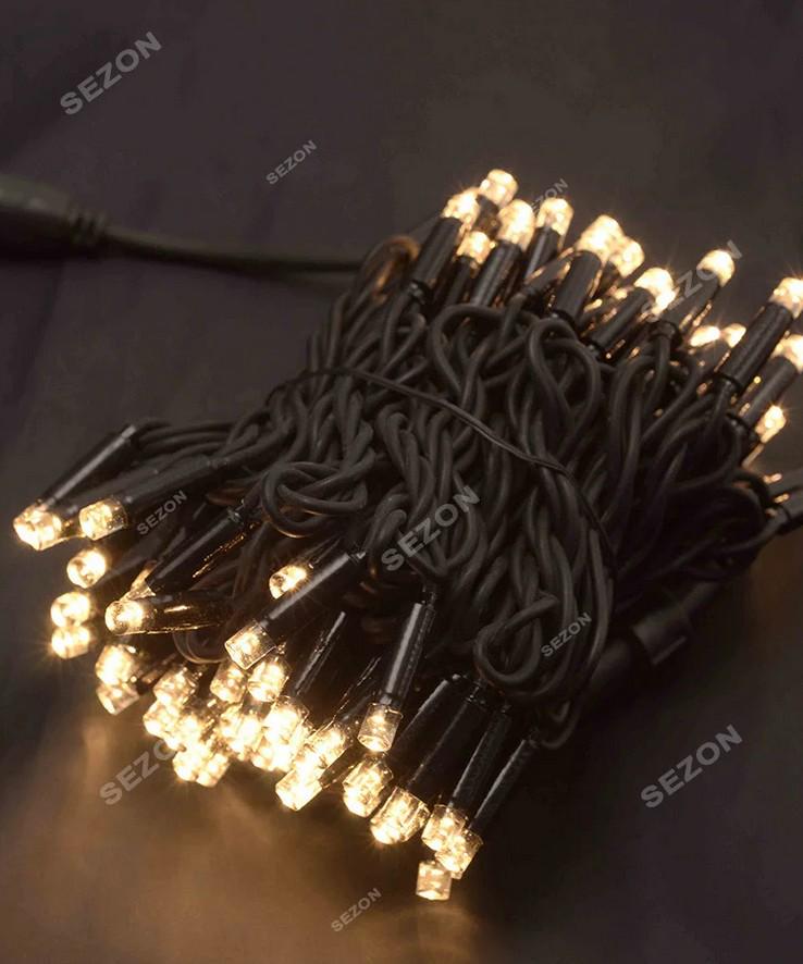 Гирлянда уличная 10 м светодиодная 100 LED Теплый белый