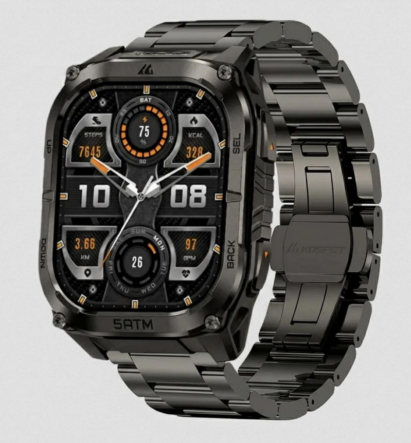 Смарт-часы тактические Kospet Tank M4С Metal Black