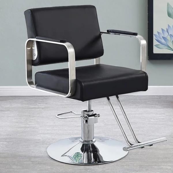 Кресло для парикмахерских и салонов красоты Group SDM Гранд гидравлическое экокожа Черный/Хром (28768193)