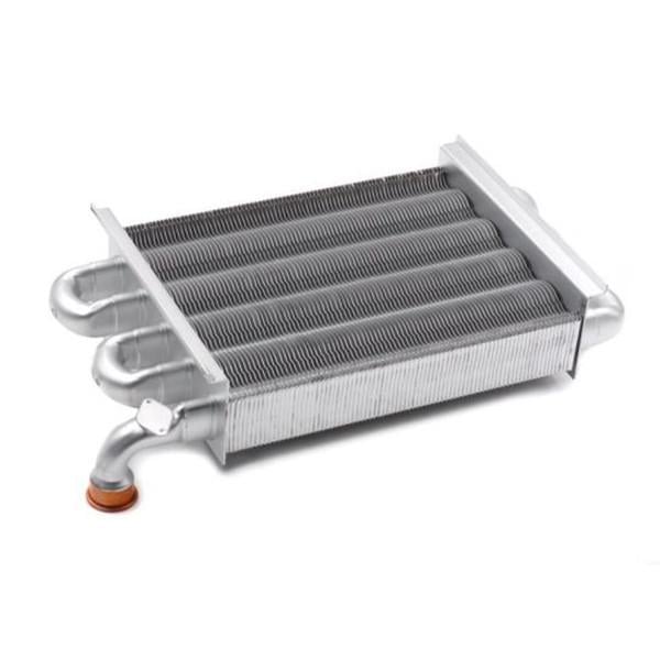 Теплообменник медный 5700950 для газового котла Baxi Eco 4S/Westen Pulsar 14-24 кВт 225x180 мм (00000050947)