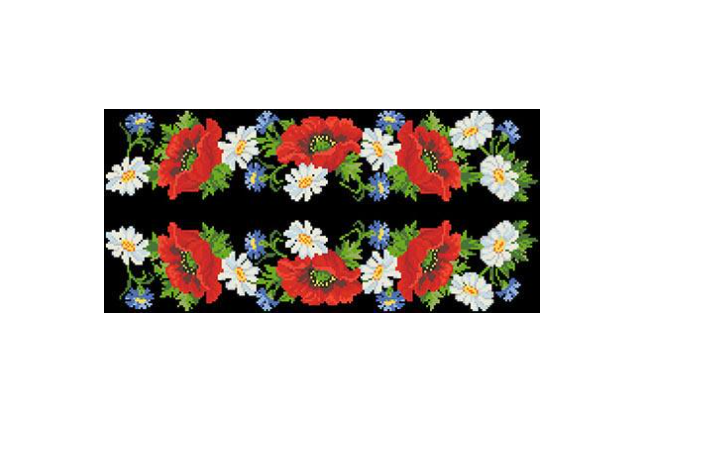 Заготовка вишиванки жіночої Маки/ромашки/волошки ВЖ102аЧ (25507421)