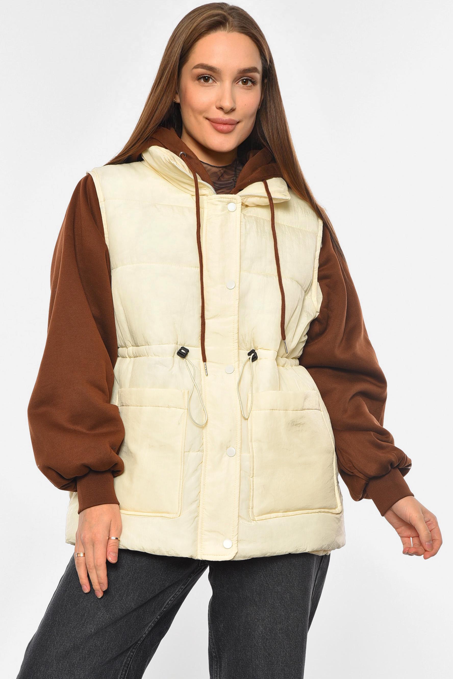 Куртка женская демисезонная S Бежевый (190617)