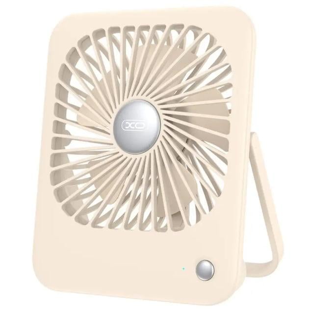 Вентилятор портативный XO MF83 настольный с аккумулятором 2000 mAh Beige (000508)
