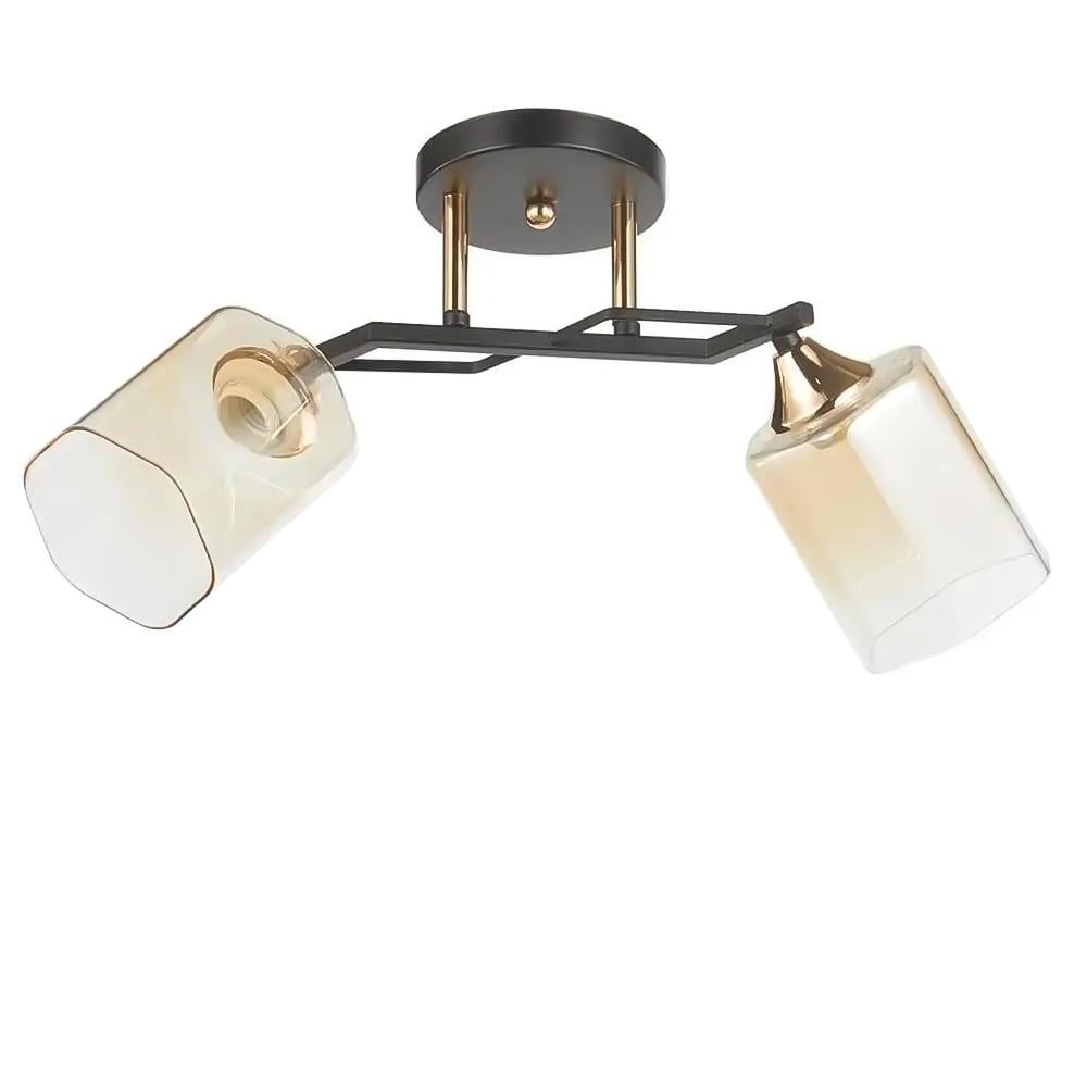 Люстра стельова Light House SC-20086/2 BK/FG 510х140х245 мм Чорний/Золотий