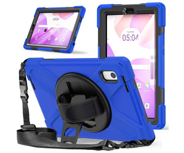 Чехол-накладка противоударный Armor Rotating Bracelet для Lenovo Tab M9 с поворотным кронштейном и ремнем Синий