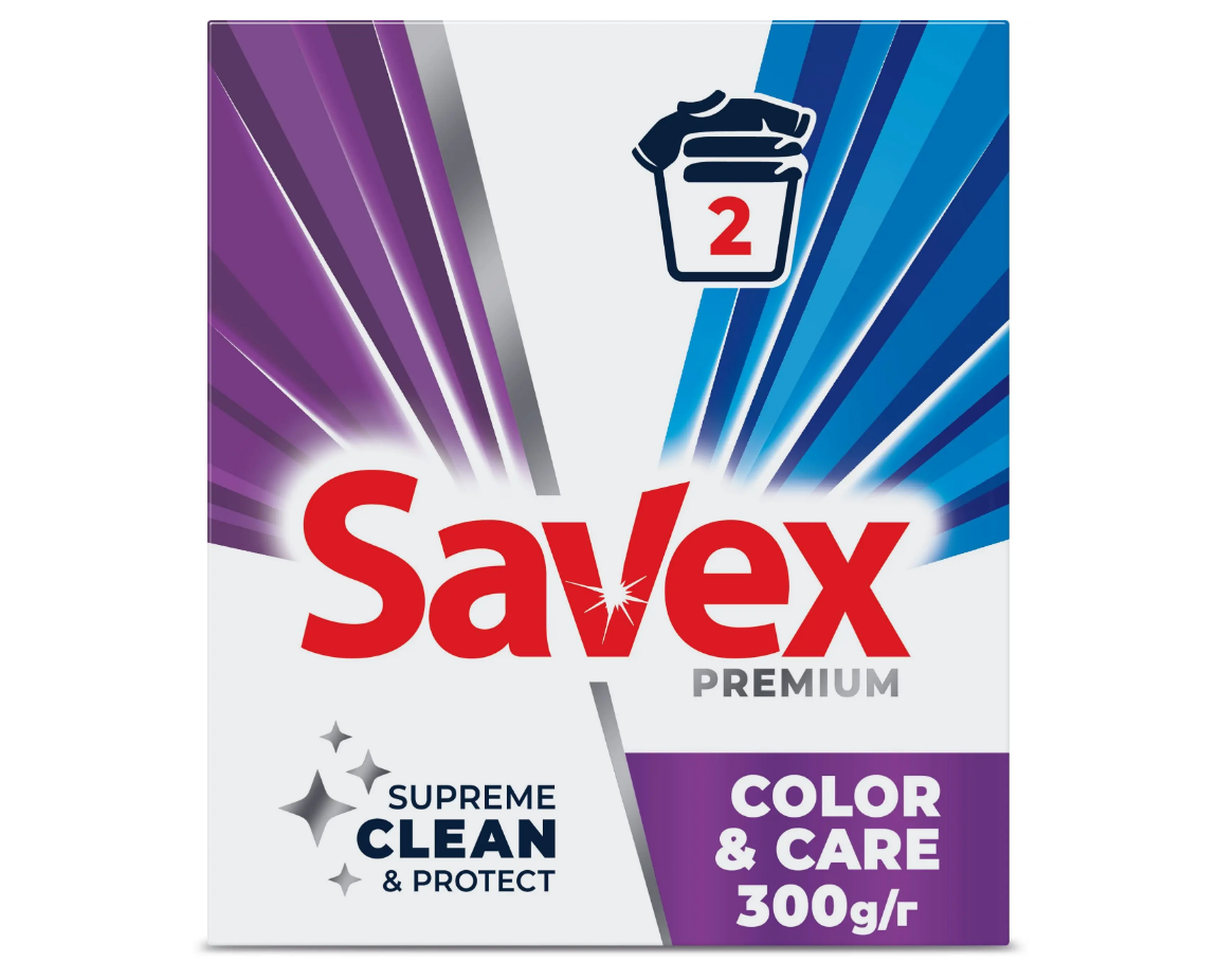 Пральний порошок Savex автомат Color&Care 300 г (3800024049217)