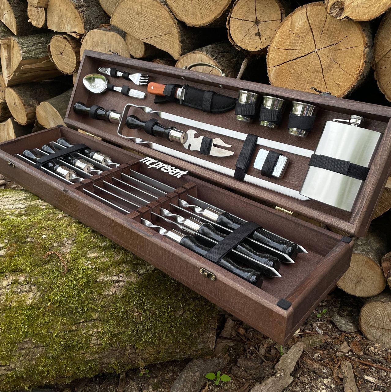 Набір шампуріві Piknik-Profi №14 у кейсі (19217395) - фото 5 Набір шампуріві Piknik-Profi №14 у кейсі (19217395) - фото 5