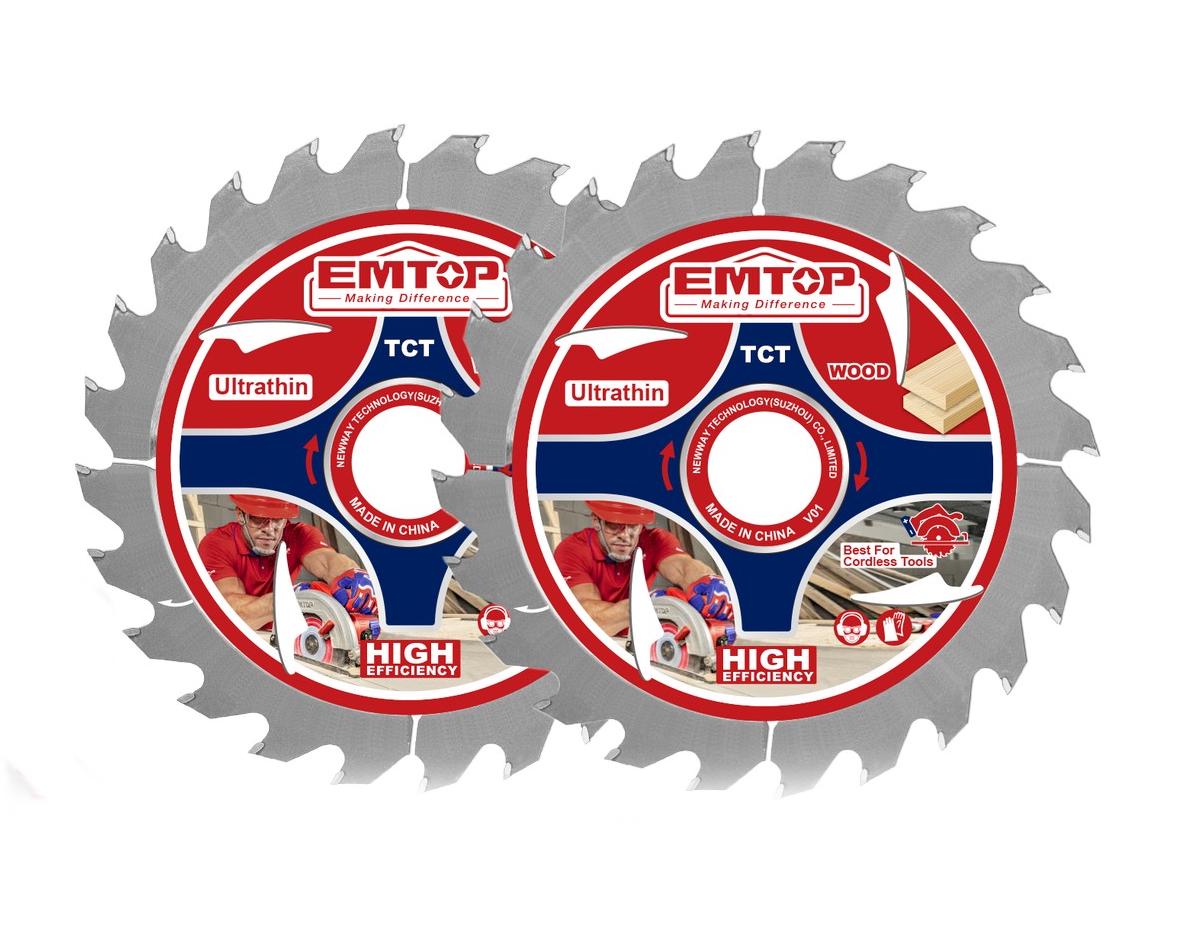 Набор пильных дисков EMTOP ETCT1653 2 шт.