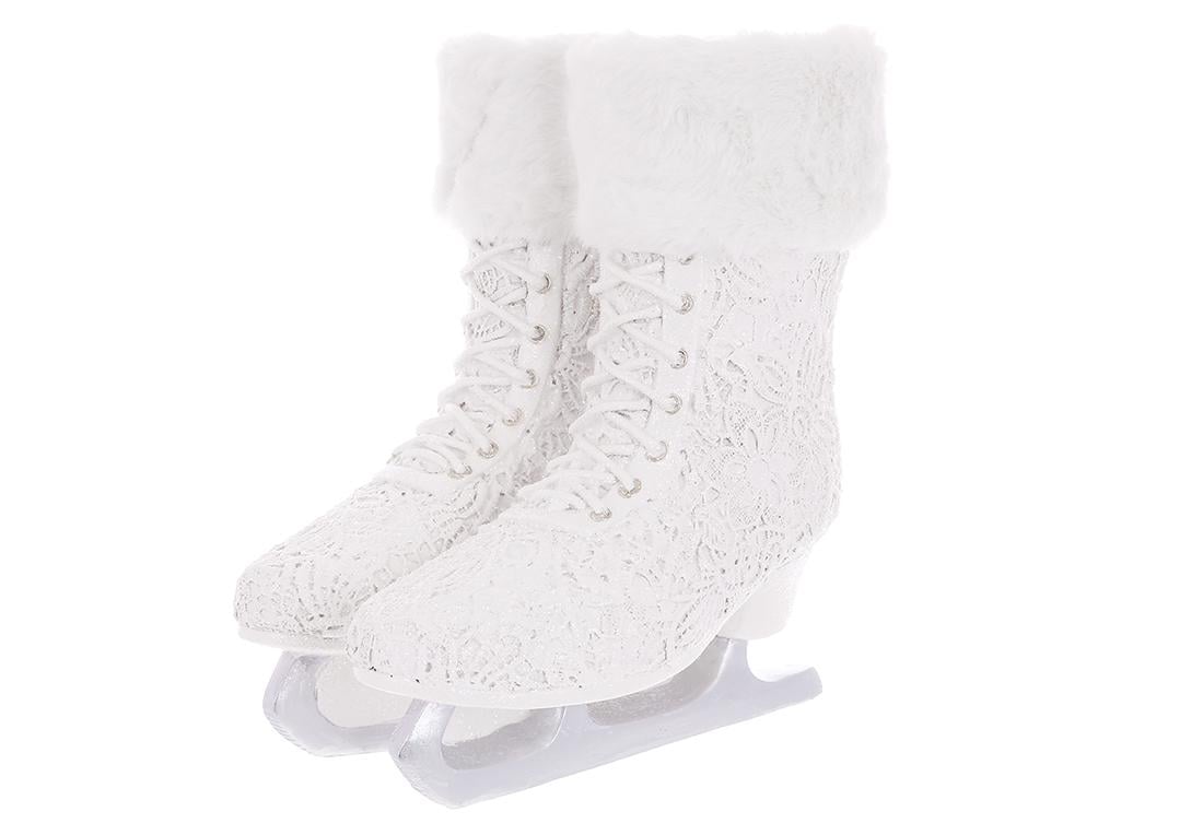 Ваза-кашпо декоративная BonaDi Коньки с кружевным орнаментом и искусственным мехом (838-481)