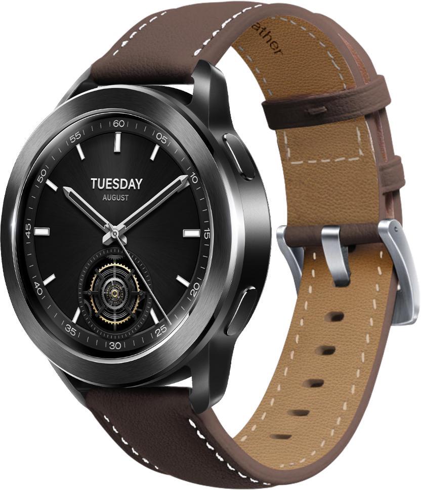 Ремешок кожаный Folsa для Xiaomi Watch S3 Dark Brown (37136-05)