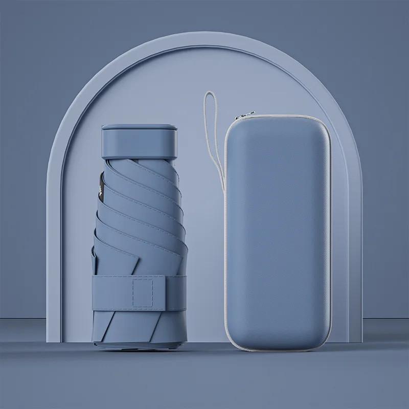 Парасолька міні складана капсульна механічна Синій (2426759498) - фото 2 Парасолька міні складана капсульна механічна Синій (2426759498) - фото 2