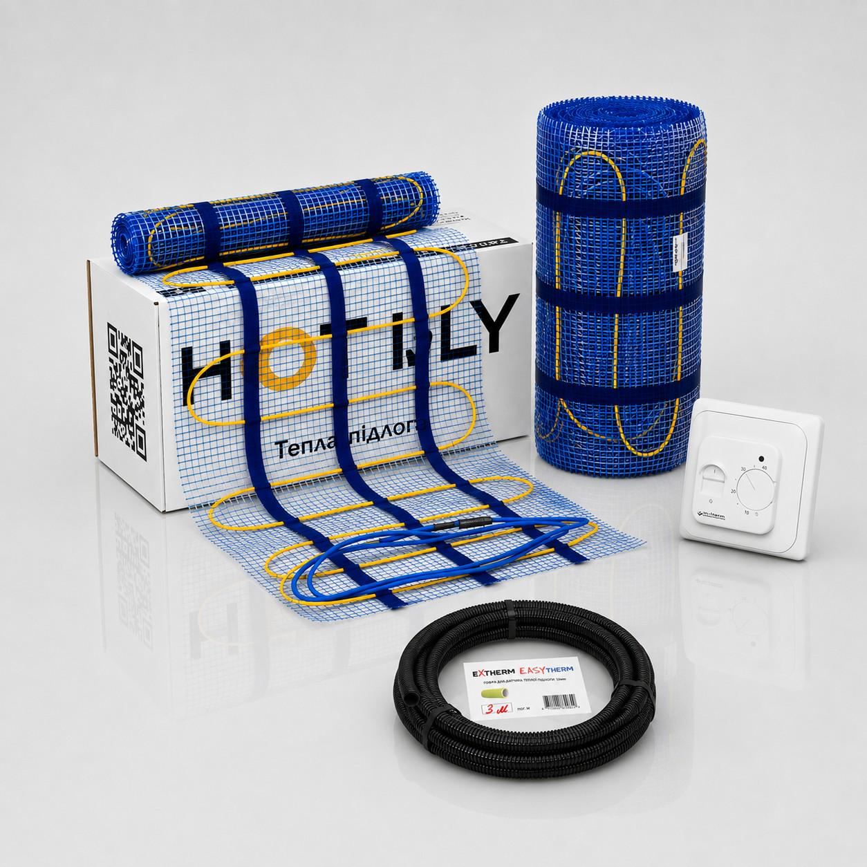 Комплект теплого пола HotFly 300 Вт 1,5 м2/терморегулятор механический RTC 70,26 с датчиком 3 м (HFM 1.5) Комплект теплого пола HotFly 300 Вт 1,5 м2/терморегулятор механический RTC 70,26 с датчиком 3 м (HFM 1.5)