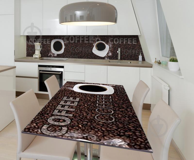 Наклейка 3Д виниловая на стол Zatarga «Ароматные зёрна» 650х1200 мм для домов, квартир, столов, кофейн, кафе Наклейка 3Д виниловая на стол Zatarga «Ароматные зёрна» 650х1200 мм для домов, квартир, столов, кофейн, кафе