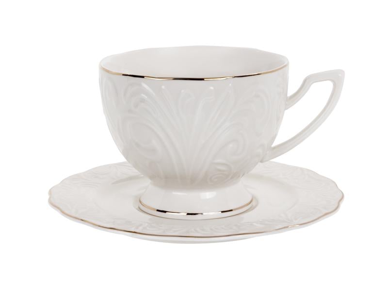 Чайний набір Lefard 359-486 на 6 персон чашки із золотою облямівкою 220 мл Білий - фото 2 Чайний набір Lefard 359-486 на 6 персон чашки із золотою облямівкою 220 мл Білий - фото 2