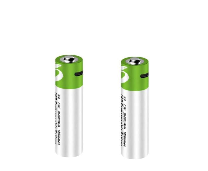 Аккумуляторы SMARTOOOLS AA 1,5V Li-ion Type-C 2600 mWh быстрая зарядка 1,5 ч 2 шт. и кабель