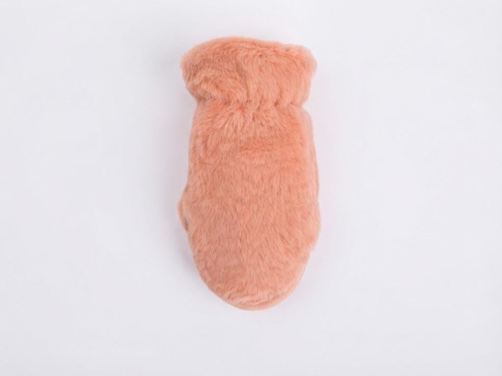 Варежки детские норковые зимние one sise Персиковый (M30-71)