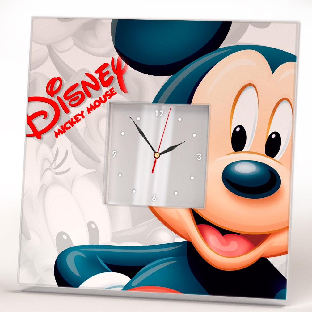 Часы Микки Маус Дисней в детскую комнату 260x260 мм (C03801)