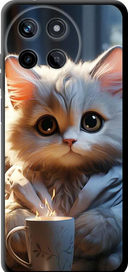 Чехол на Realme Realme 11 White cat (5646b-3120-42517) Чехол на Realme Realme 11 White cat (5646b-3120-42517)