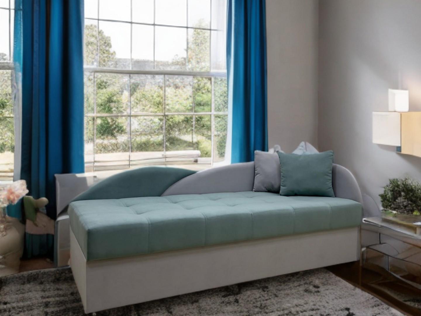 Диван кутовий Virkoni Маямі підйомник Лілі 32/Лілі 91 правий 193x83x73 см Ментоловий/Світло-сірий (4470302-01001203291) - фото 2 Диван кутовий Virkoni Маямі підйомник Лілі 32/Лілі 91 правий 193x83x73 см Ментоловий/Світло-сірий (4470302-01001203291) - фото 2