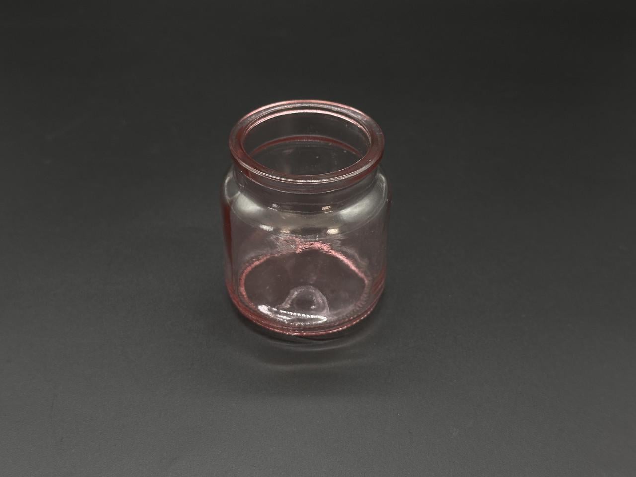 Баночка скляна для свічок 6,5х5,5 см Рожевий (STN-02)