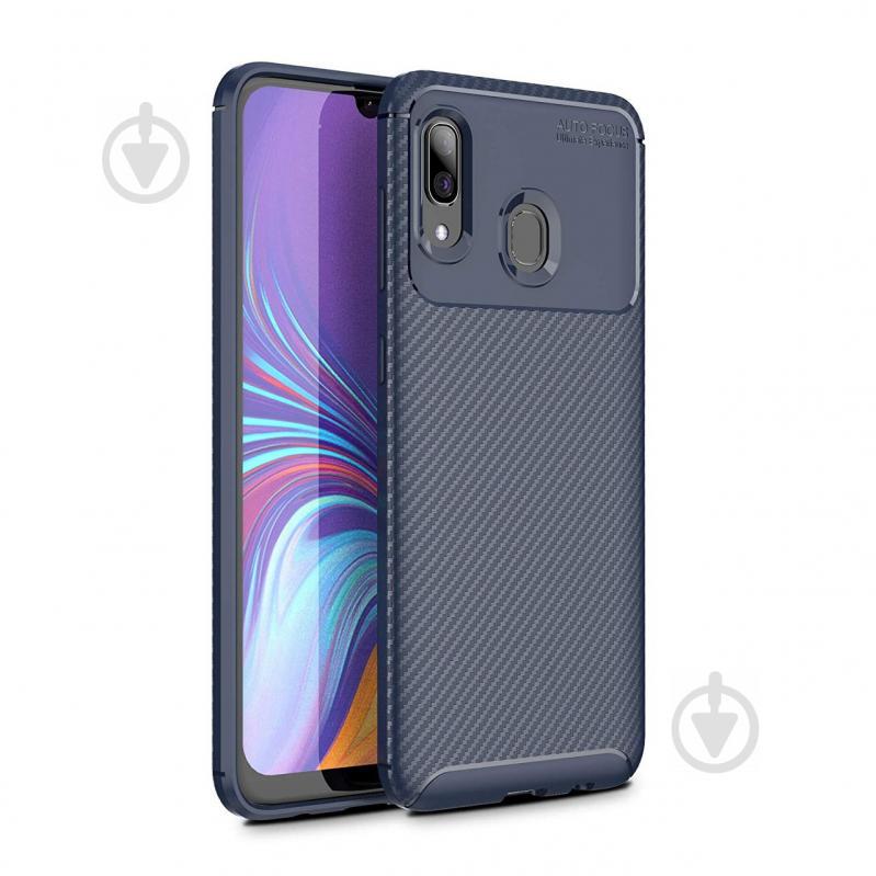 Чехол Carbon Case Samsung A205 Galaxy A20 / A305 Galaxy A30 Синий (hub_EZnf16449)