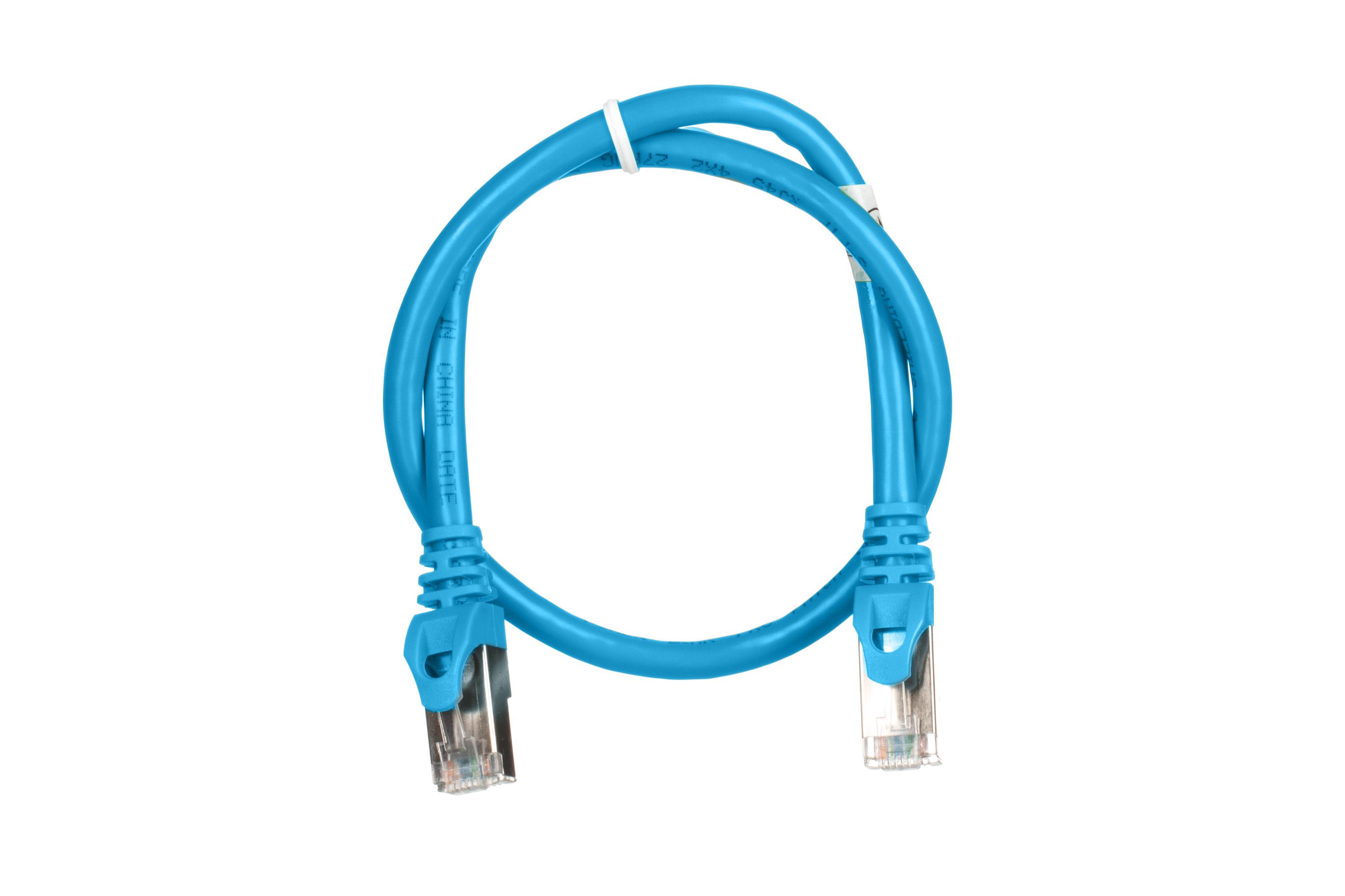 Патч-корд 2E Cat 6 S-FTP RJ45 4Х2 27AWG 7/0,14 Cu PVC 0,5 м Синій (ERC-2E-PC6SFTPCOP-050BL) - фото 2