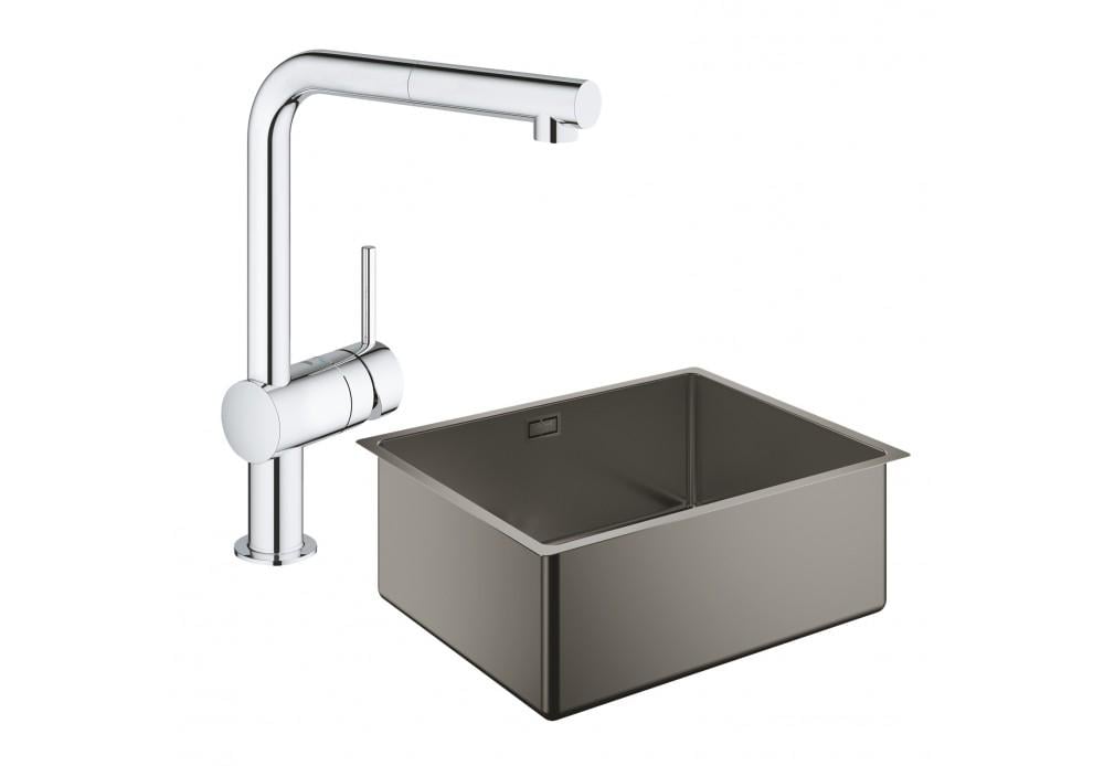 Набор Grohe мойка кухонная K700 31574AL0 со смесителем Minta 32168000