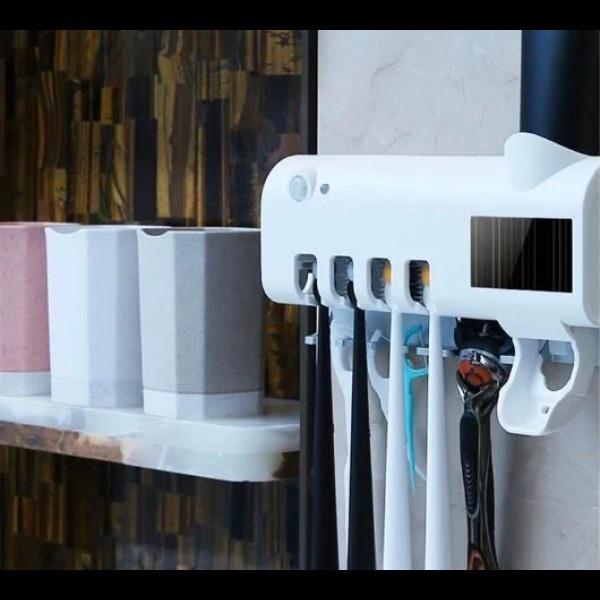 Диспенсер для зубной пасты и щеток Toothbrush автоматический УФ-стерилизатор (7352) - фото 7