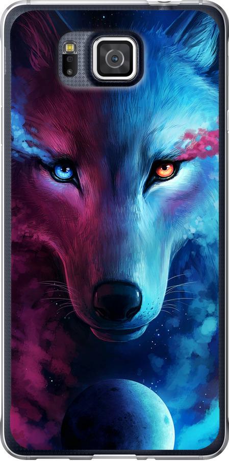 Чехол на Samsung Galaxy Alpha G850F Арт-волк (3999u-65-42517) Чехол на Samsung Galaxy Alpha G850F Арт-волк (3999u-65-42517)