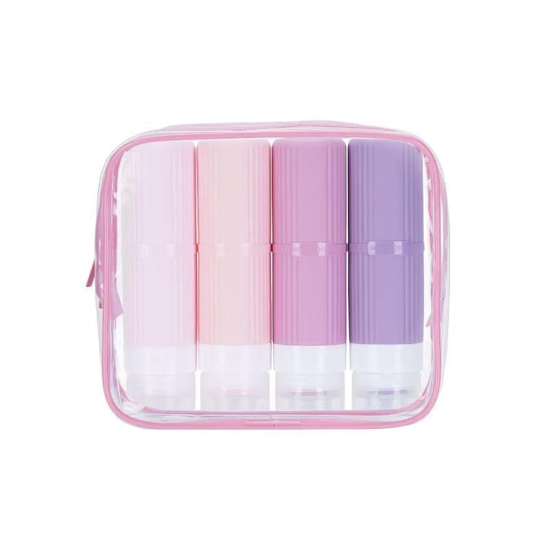 Набор емкостей для поездок GDragon силиконовый 4 шт. по 90 мл Розовый (113_2_0_1)