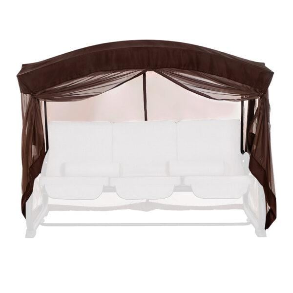 Тент с москитной сеткой на садовые качели Кристина Коричневый (27195803) Тент с москитной сеткой на садовые качели Кристина Коричневый (27195803)