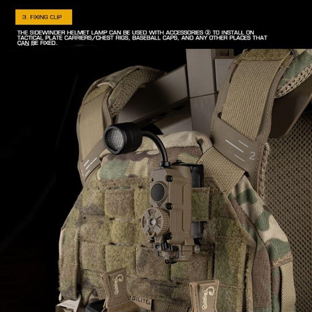 Фонарь универсальный на шлем Sidewinder MPLS 5 LED IFF-маячок - фото 8 Фонарь универсальный на шлем Sidewinder MPLS 5 LED IFF-маячок - фото 8
