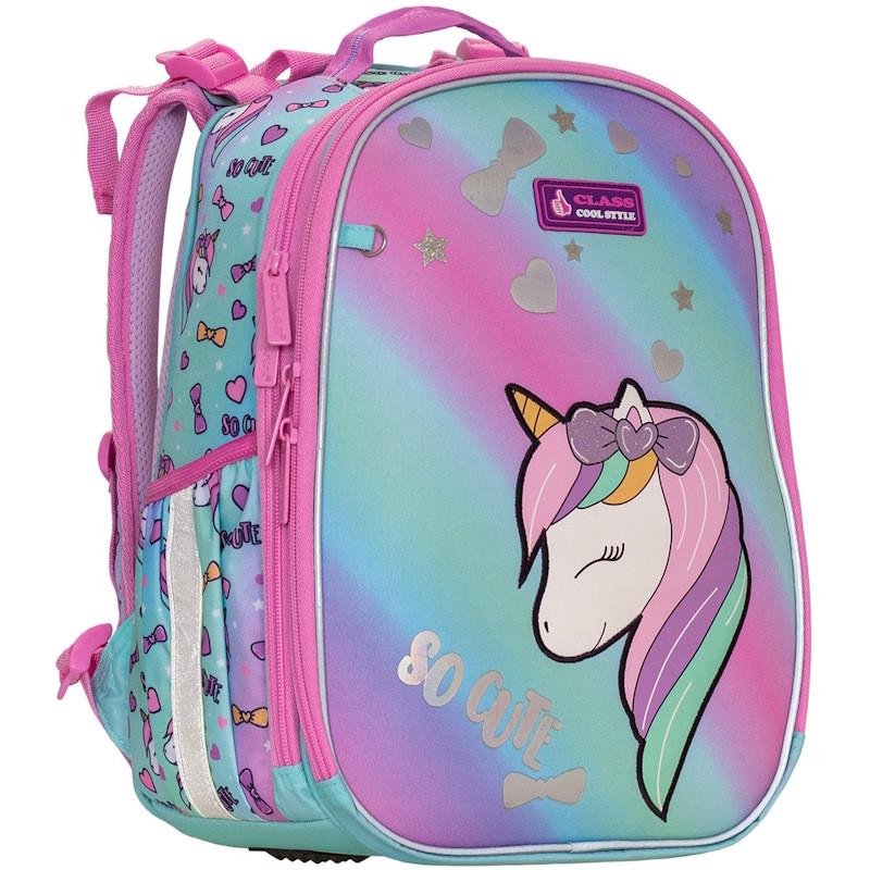 Рюкзак школьный для девочки Cute Unicorn CLASS SchoolCase Mini 2 отделения полиэстер 35 см (2505C)