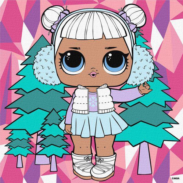 Картина по номерам Ideyka L.O.L. Surprise! Winter chill Snow Angel 25x25 см (KHO1318)