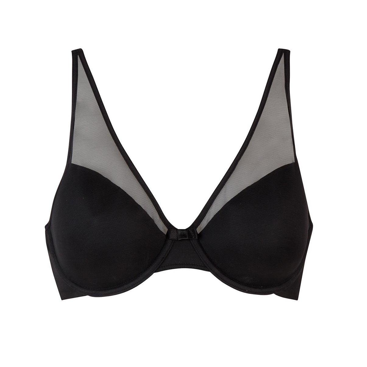 Бюстгальтер пуш-ап DIM Generous Limited Invisi B75 Черный
