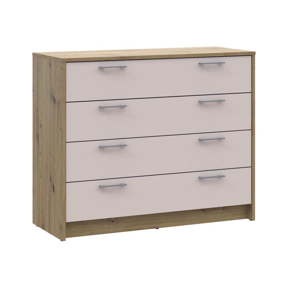 Комод Doros Ронди DRS-011782 4 ящика 100х40х82 см Дуб Артизан/Кашемир (41516187) - фото 4 Комод Doros Ронди DRS-011782 4 ящика 100х40х82 см Дуб Артизан/Кашемир (41516187) - фото 4