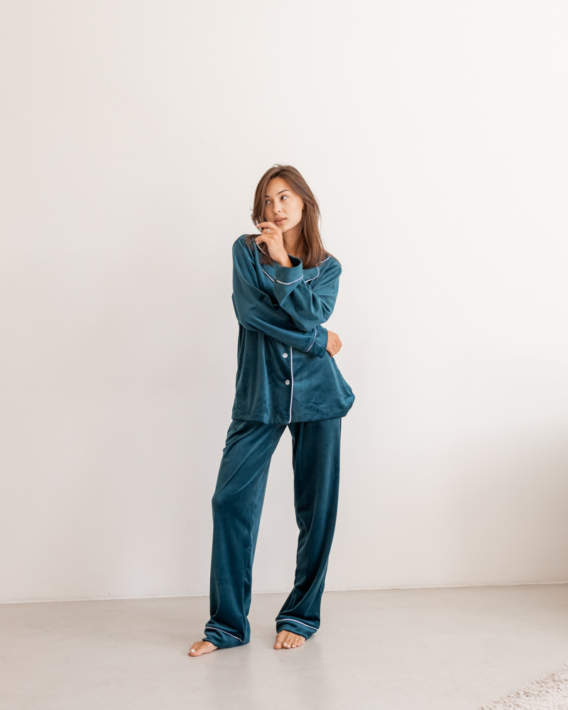 Пижама женская Модельер 7622 р. 48 Изумрудный (14078) - фото 4 Пижама женская Модельер 7622 р. 48 Изумрудный (14078) - фото 4