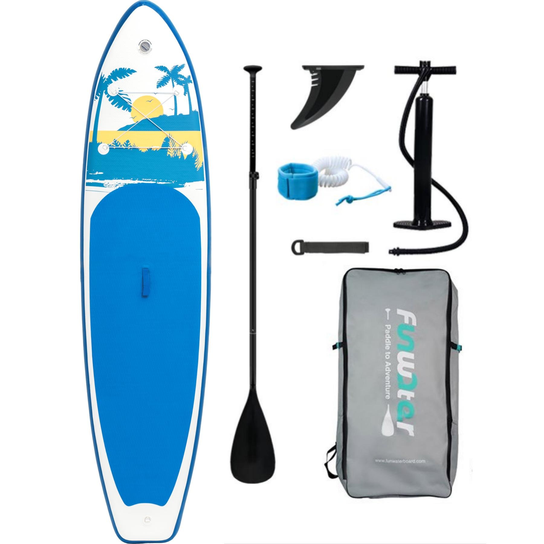 SUP-доска надувная Funwater Paddleboard 11" 8в1 335x84x15 см Palm White (FW31D)