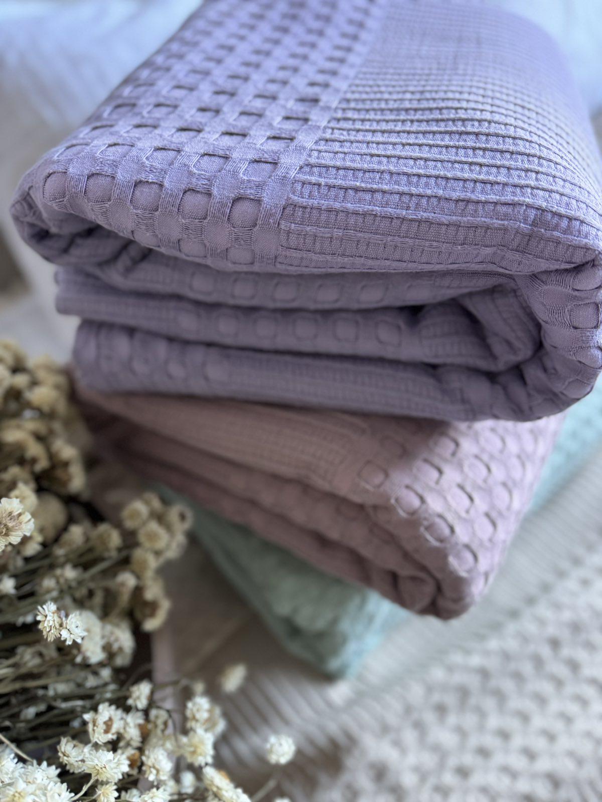 Покрывало вафельное ZEINTEX Марокко 200х230 см Лиловый (24668255) - фото 2 Покрывало вафельное ZEINTEX Марокко 200х230 см Лиловый (24668255) - фото 2