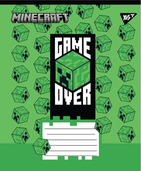 Зошит шкільний YES Minecraft Walls лінія 18 арк. (767567)