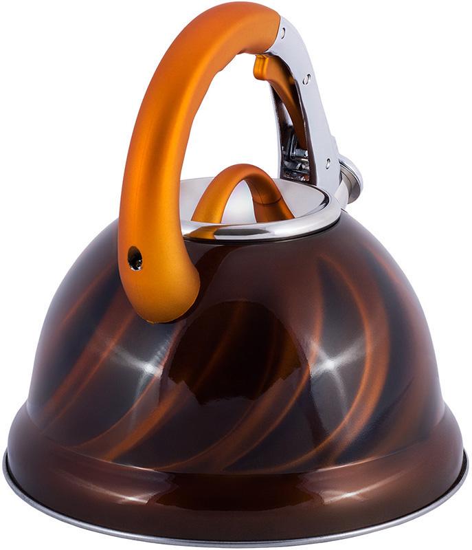 Чайник Kamille Marshmallow з нержавіючої сталі зі свистком 3 л Золотий - фото 3 Чайник Kamille Marshmallow з нержавіючої сталі зі свистком 3 л Золотий - фото 3