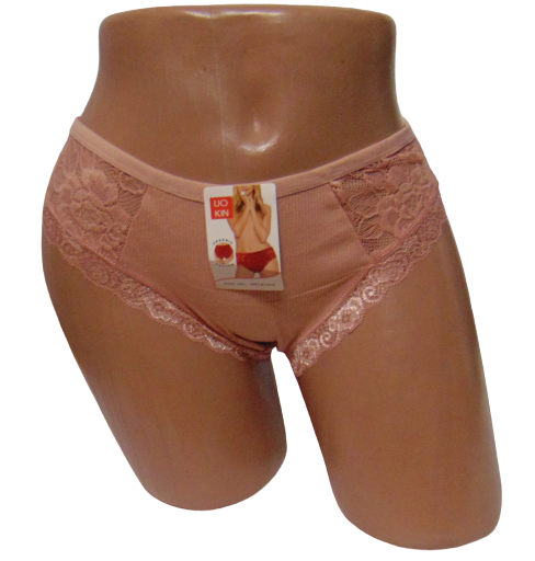 Жіночі труси в рубчик Uokin 1518 2XL Пудровий (1767273906)