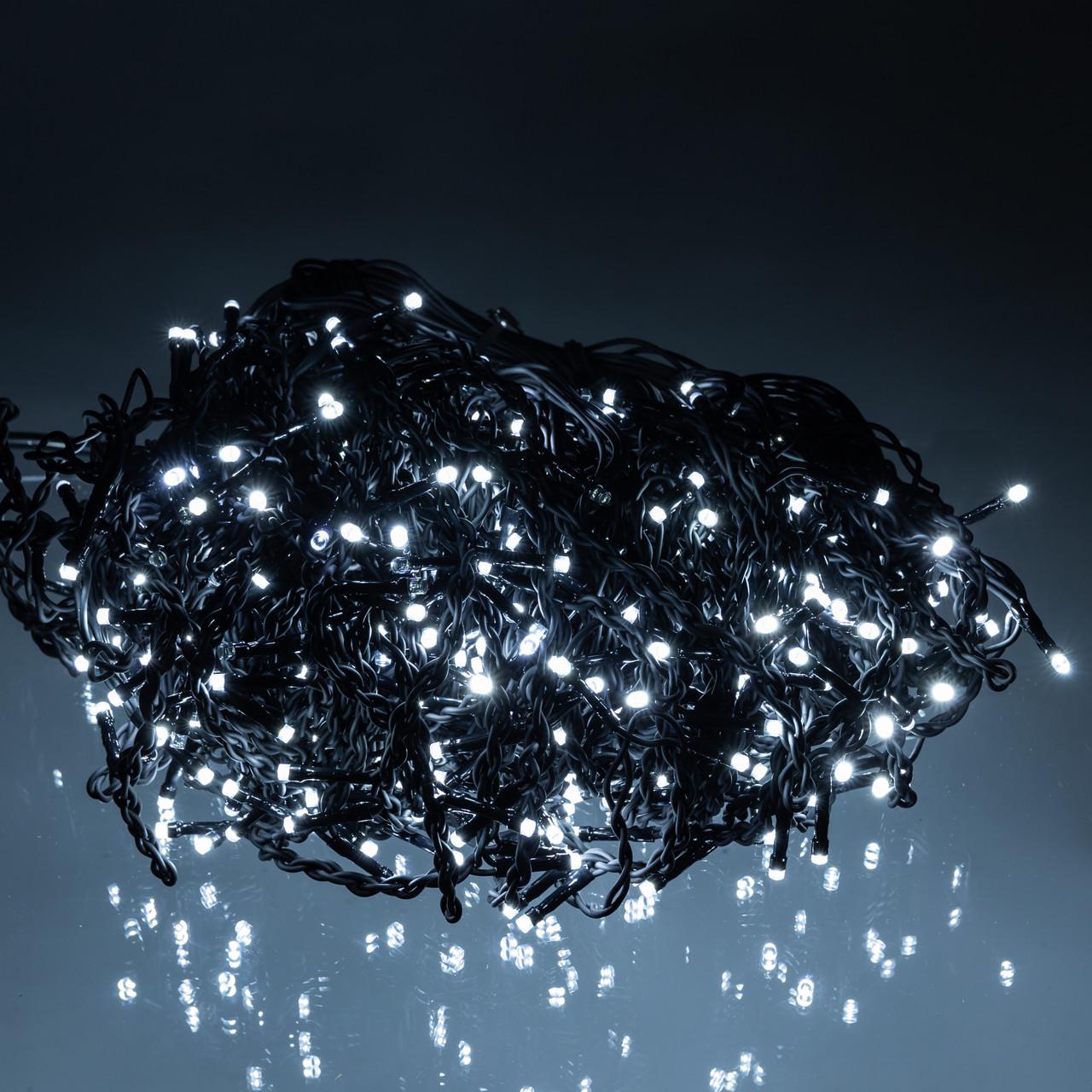 Гірлянда вулична Бахрома 36МBW 36 м 600 LED Чорний/Білий (29912849)
