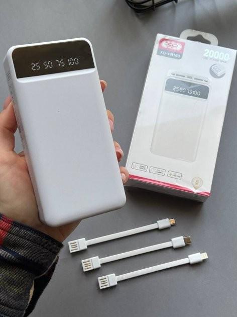 Повербанк Power Bank XO PR163 20000 мАч White - фото 3 Повербанк Power Bank XO PR163 20000 мАч White - фото 3
