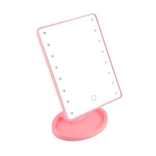 Зеркало для макияжа Magic Makeup Mirror R86667 с LED-подсветкой Розовый