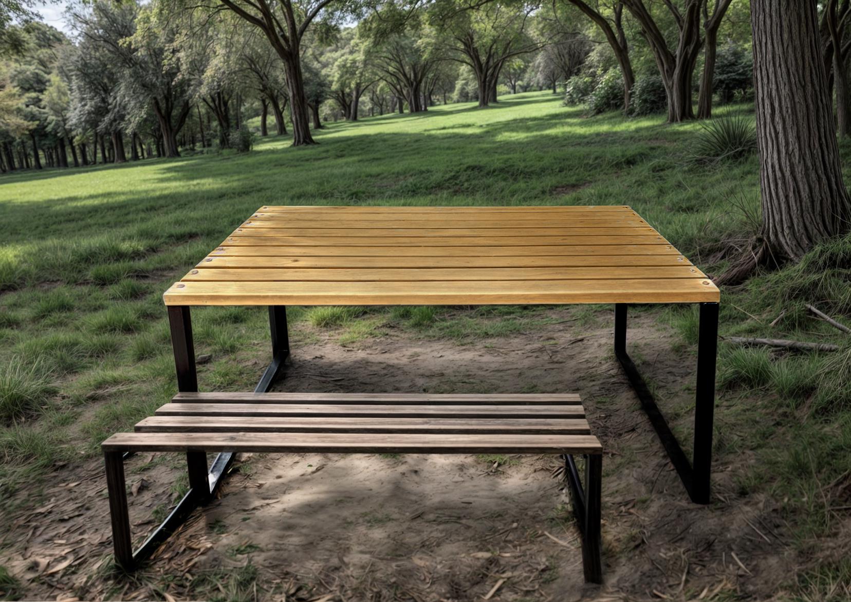 Стіл садовий Tobi Sho Грід у стилі Лофт 3000х700х800 мм Дуб - фото 2