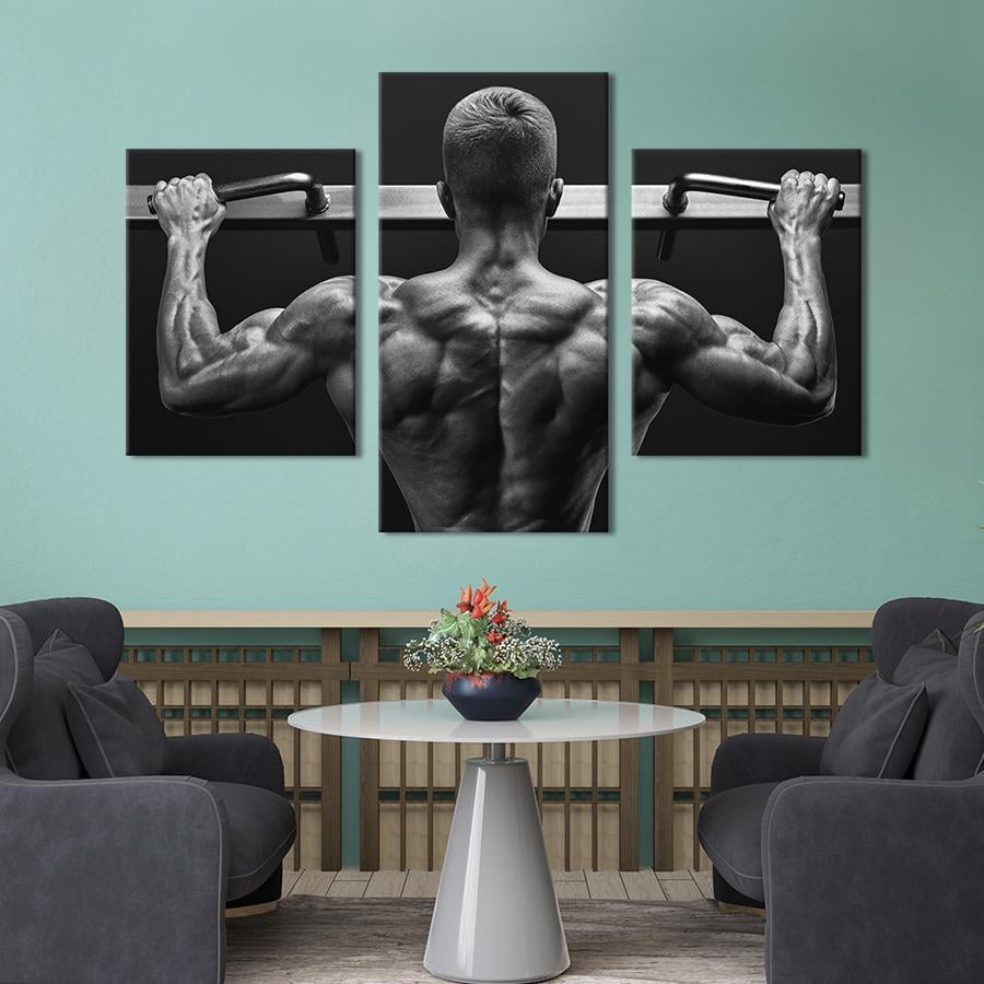 Картина для интерьера Спортсмен с мощной спиной 141x90 см (485-32)