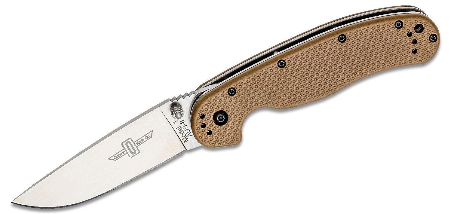 Ніж мисливський Ontario Rat 1 AUS-8 Coyote Brown Satin (O8848CB) Ніж мисливський Ontario Rat 1 AUS-8 Coyote Brown Satin (O8848CB)